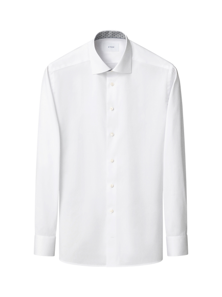 Eton Signature Twill Cotton Shirt, White