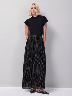 Ro&Zo Polka Dot Maxi Skirt - view 2, Gold/Black