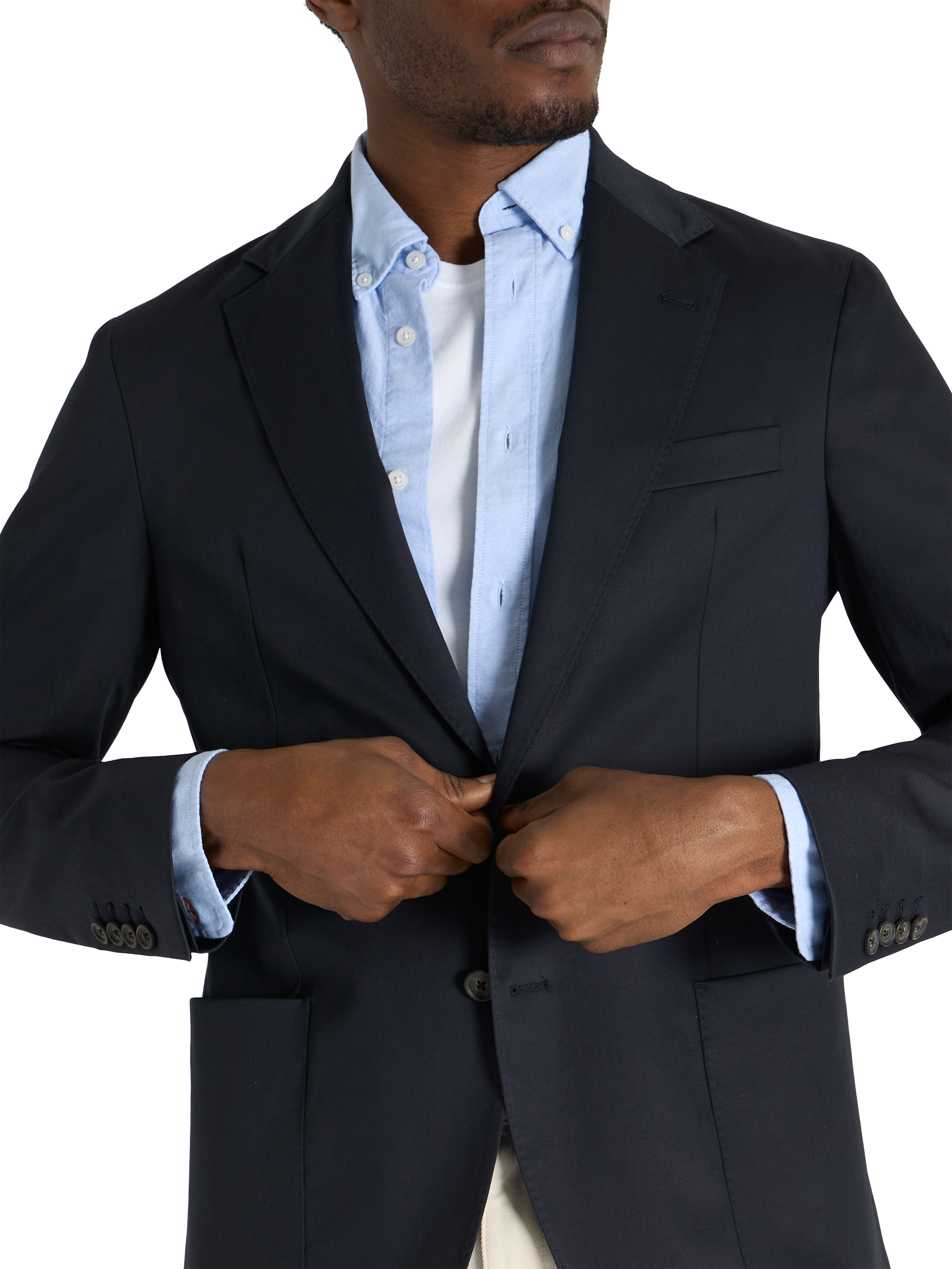 Product image 3 of 6, which shows SPOKE The Jack Straight Fit Blazer, Dark Navy, 40S