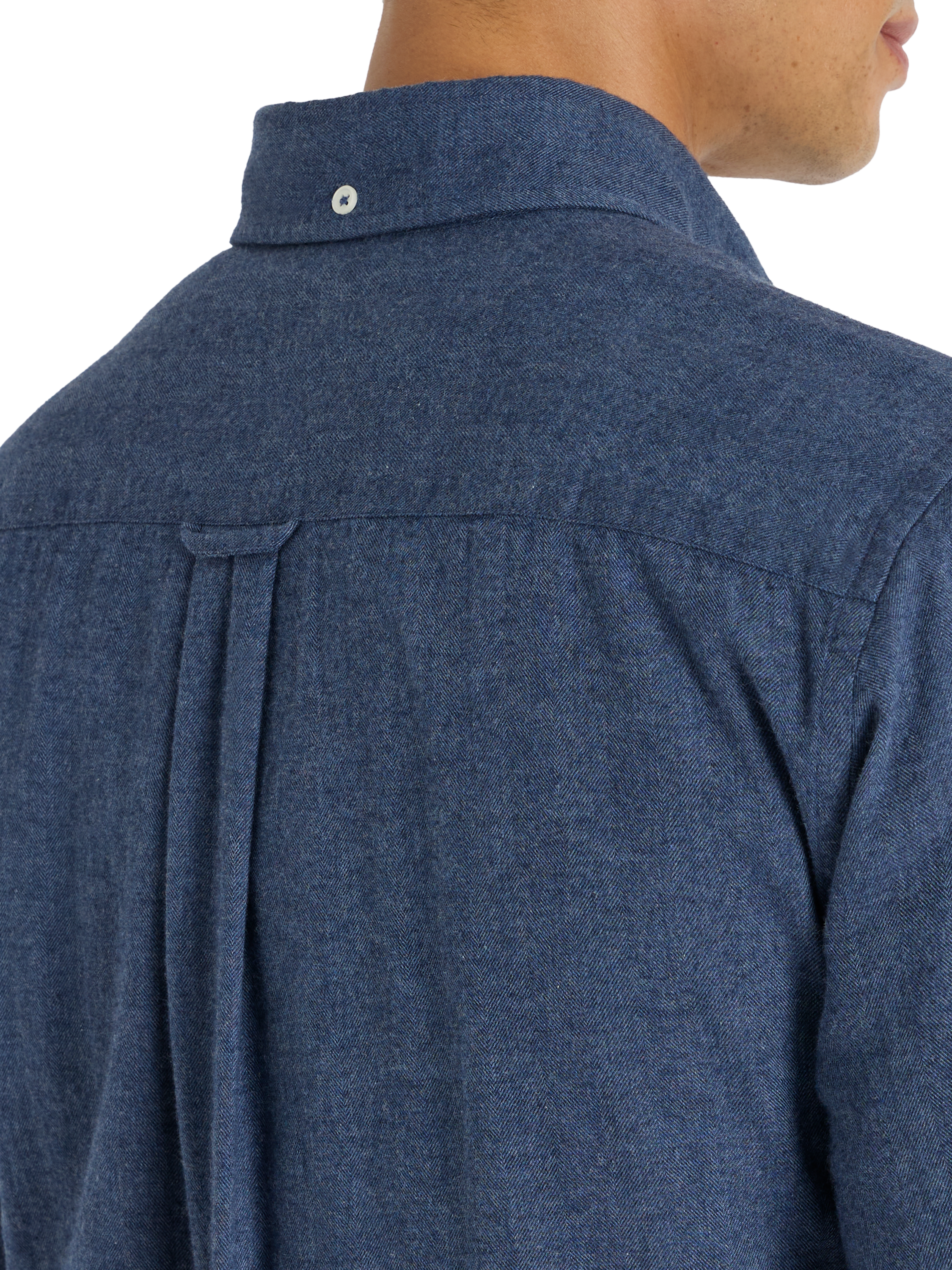 Product image 6 of 10, which shows SPOKE Flannel Slim Fit Shirt, Navy Marl, S Sht