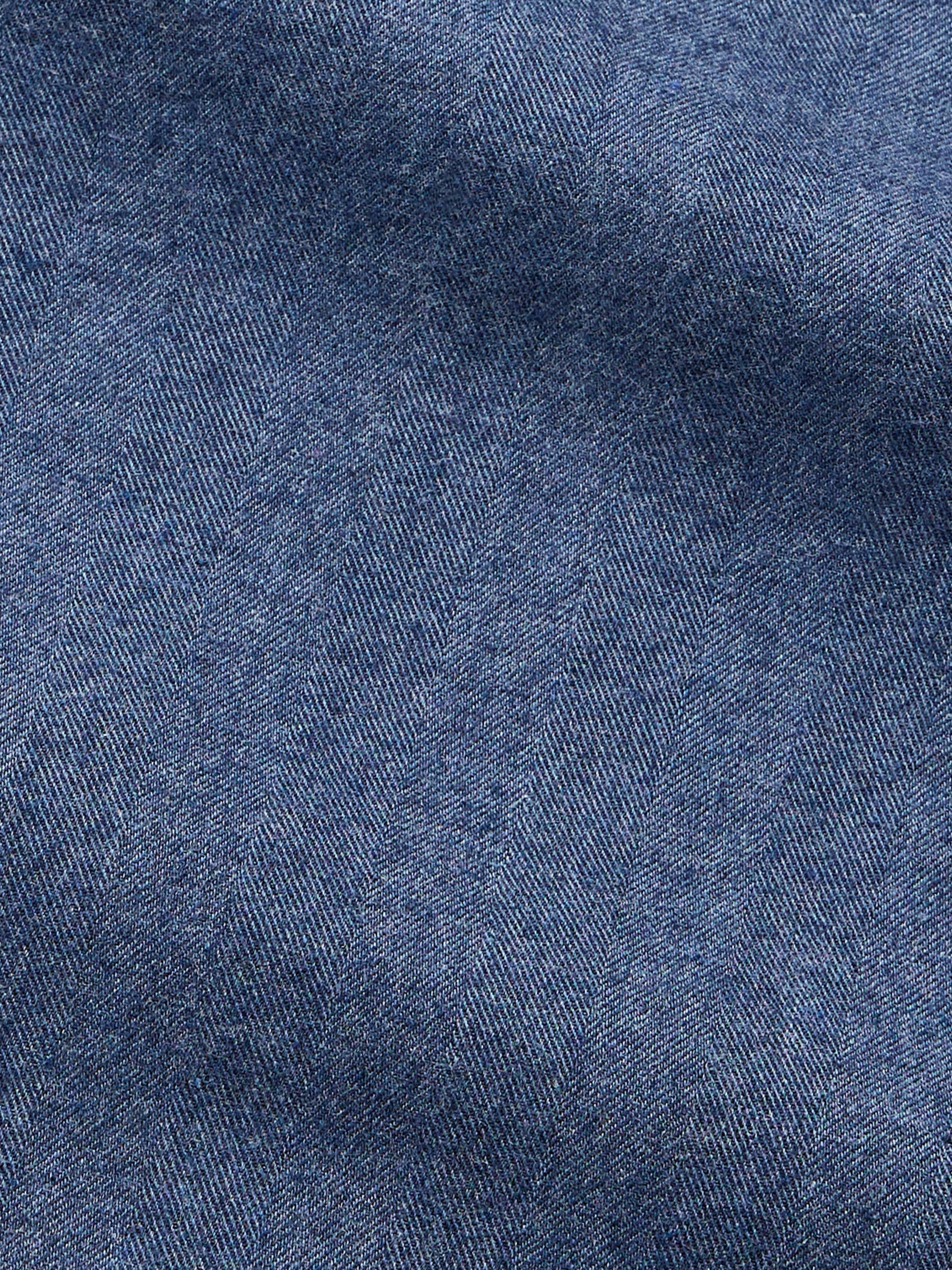 Product image 8 of 9, which shows SPOKE Flannel Straight Fit Shirt, Navy Marl, S Reg