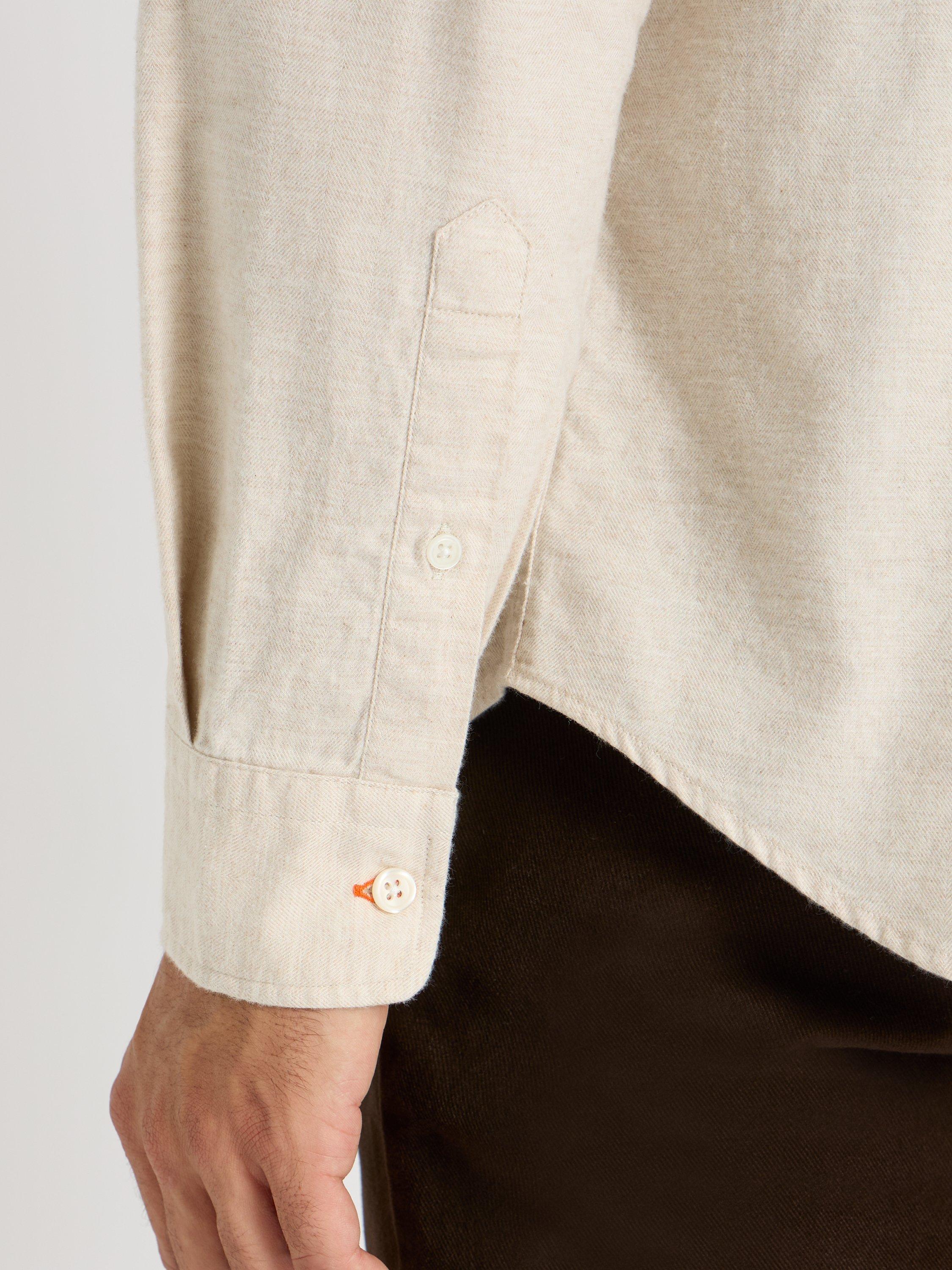 Product image 7 of 10, which shows SPOKE Flannel Slim Fit Shirt, Stone Marl, S Sht