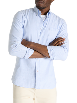 SPOKE Oxford Cotton Straight Fit Shirt, Light Blue