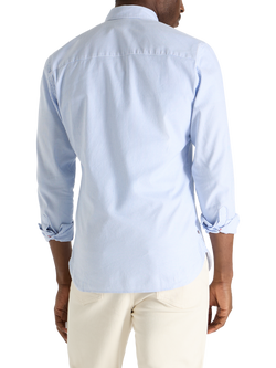 SPOKE Oxford Cotton Straight Fit Shirt - view 2, Light Blue