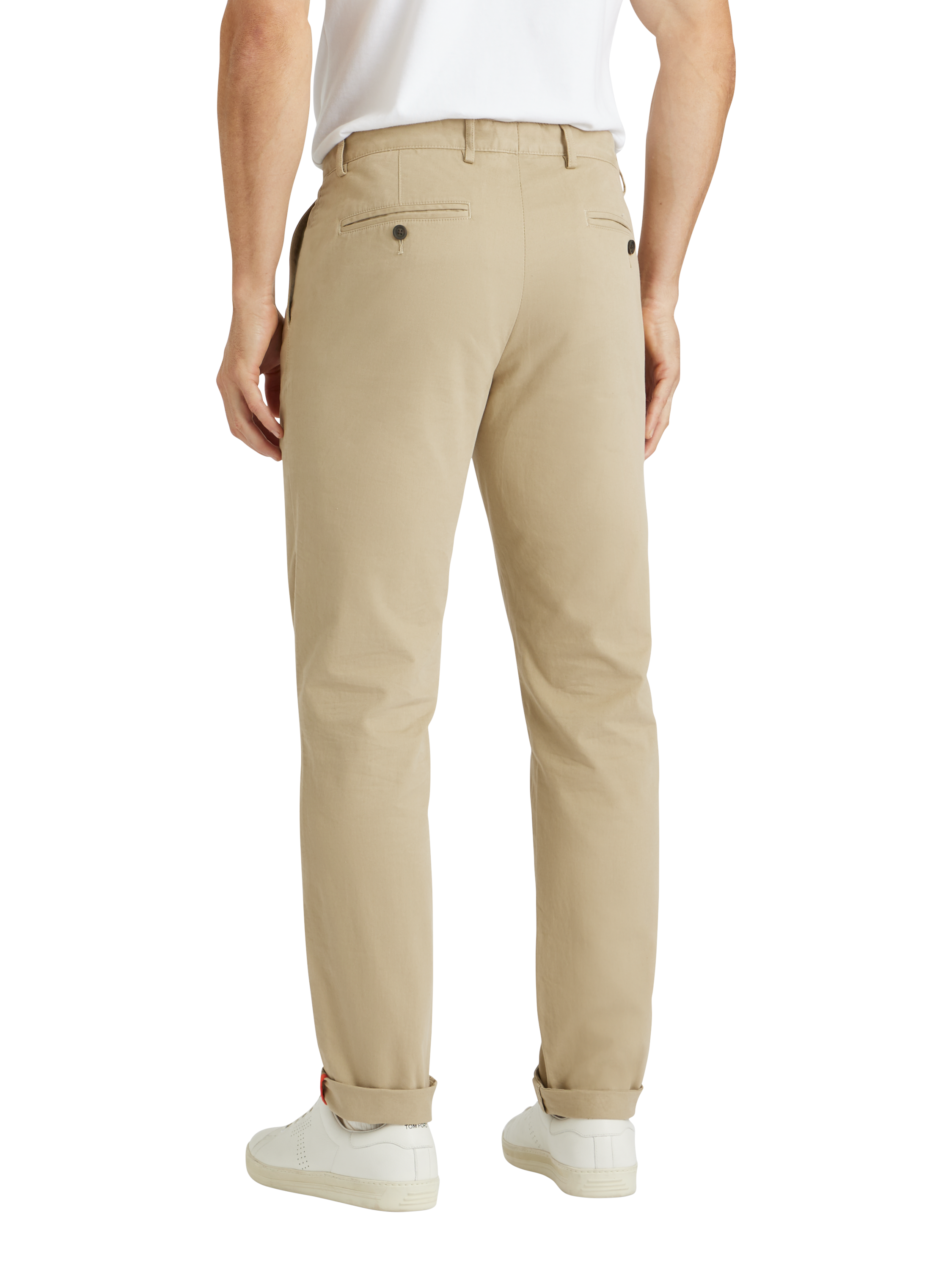 Product image 2 of 7, which shows SPOKE Heroes Cotton Blend Slim Fit Chinos, Beige, W28/L30