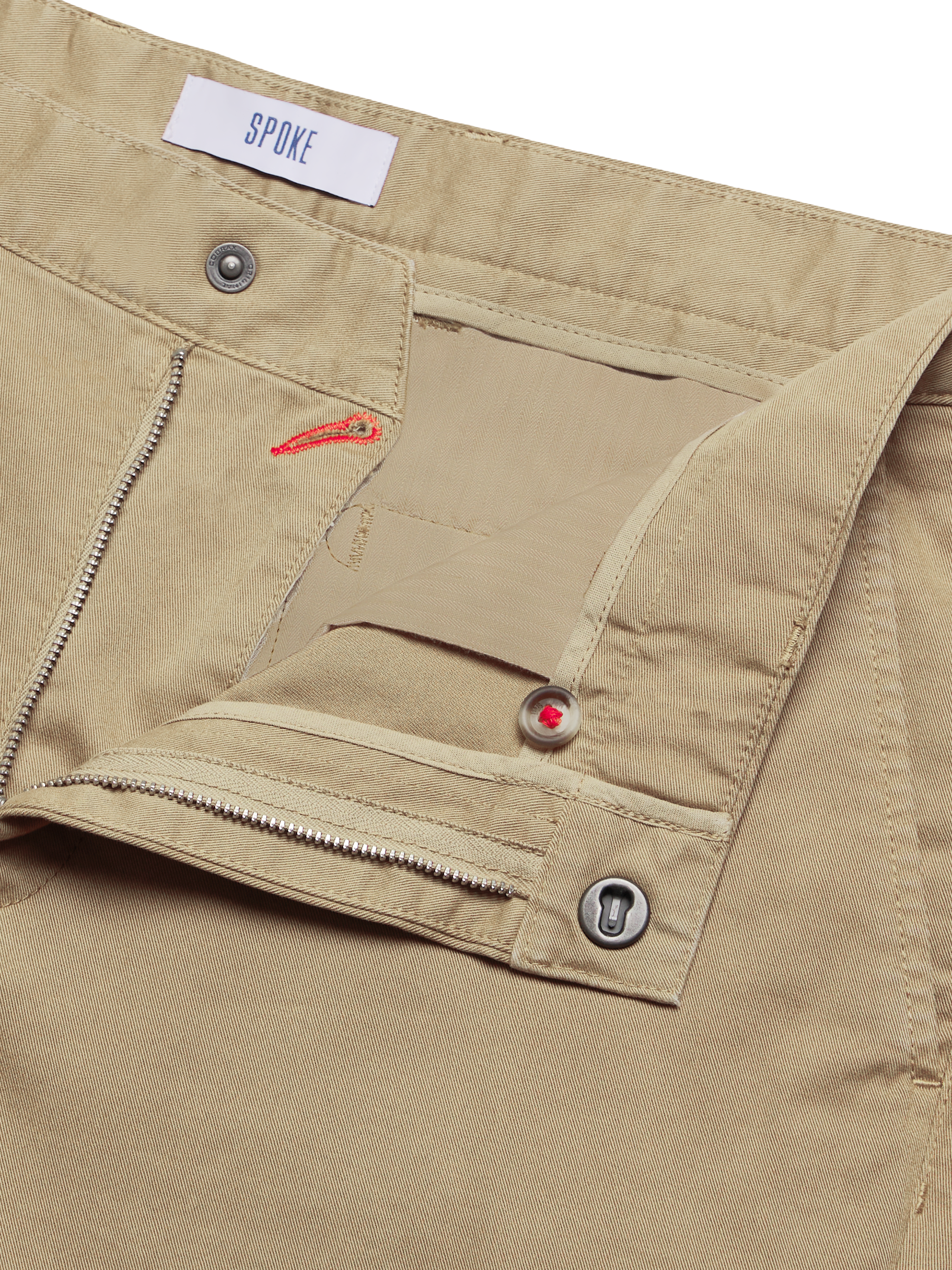 Product image 6 of 7, which shows SPOKE Heroes Cotton Blend Slim Fit Chinos, Beige, W28/L30
