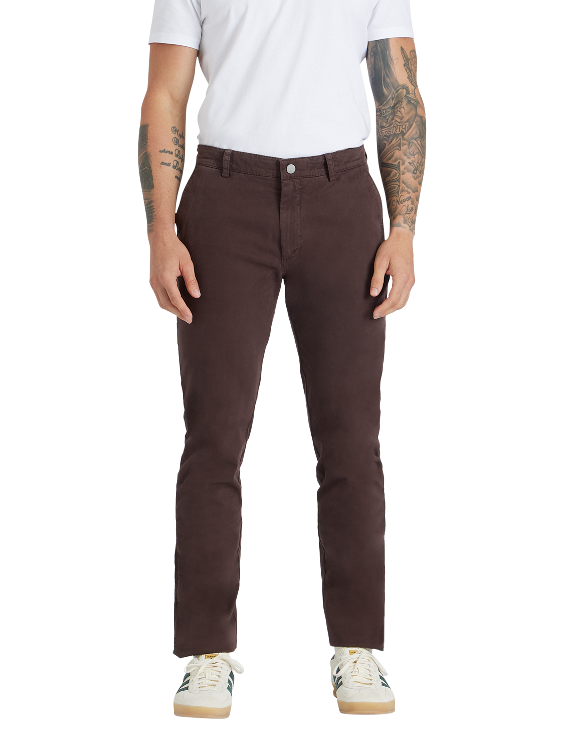 Product image 1 of 6, which shows SPOKE Heroes Cotton Blend Slim Fit Chinos, Walnut, W28/L30
