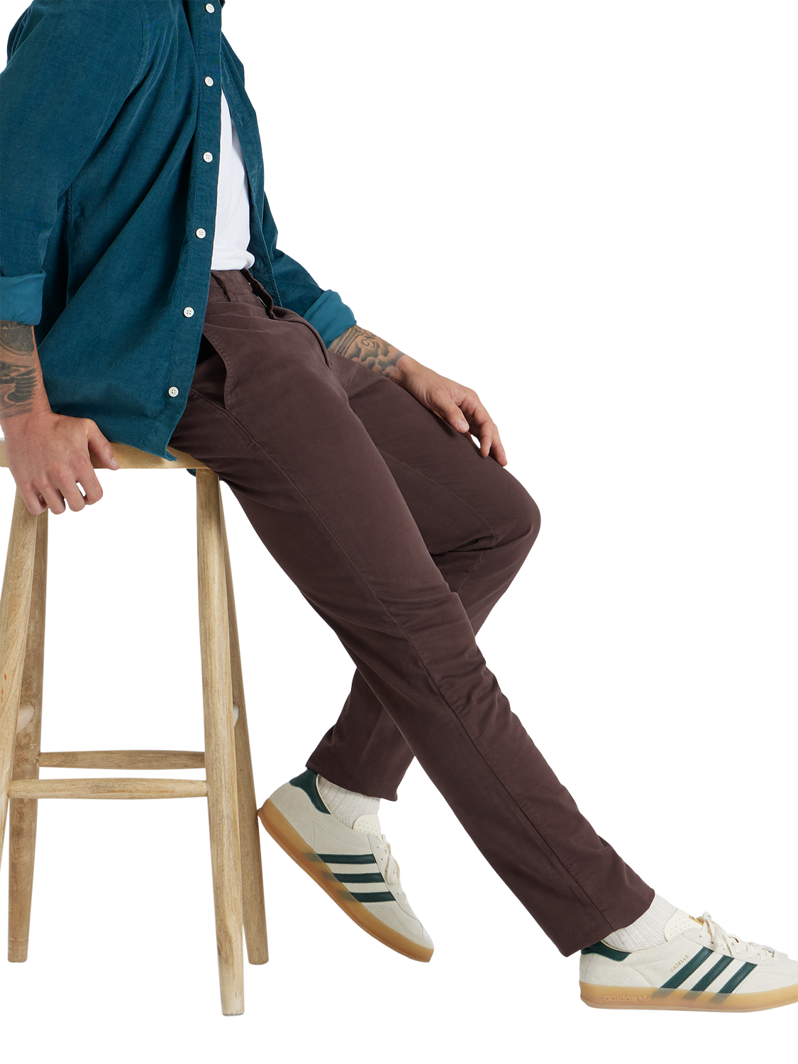 Product image 3 of 6, which shows SPOKE Heroes Cotton Blend Slim Fit Chinos, Walnut, W28/L30