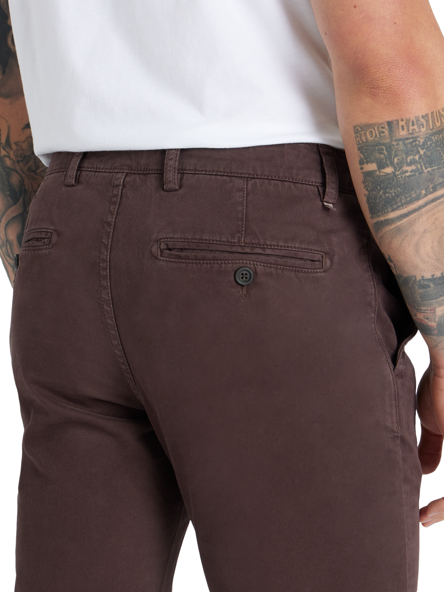 Product image 4 of 6, which shows SPOKE Heroes Cotton Blend Slim Fit Chinos, Walnut, W28/L30