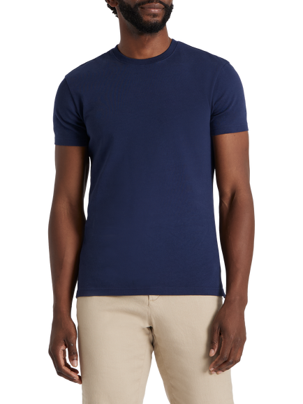 SPOKE Heavyweight Cotton Slim Fit T-Shirt, Navy