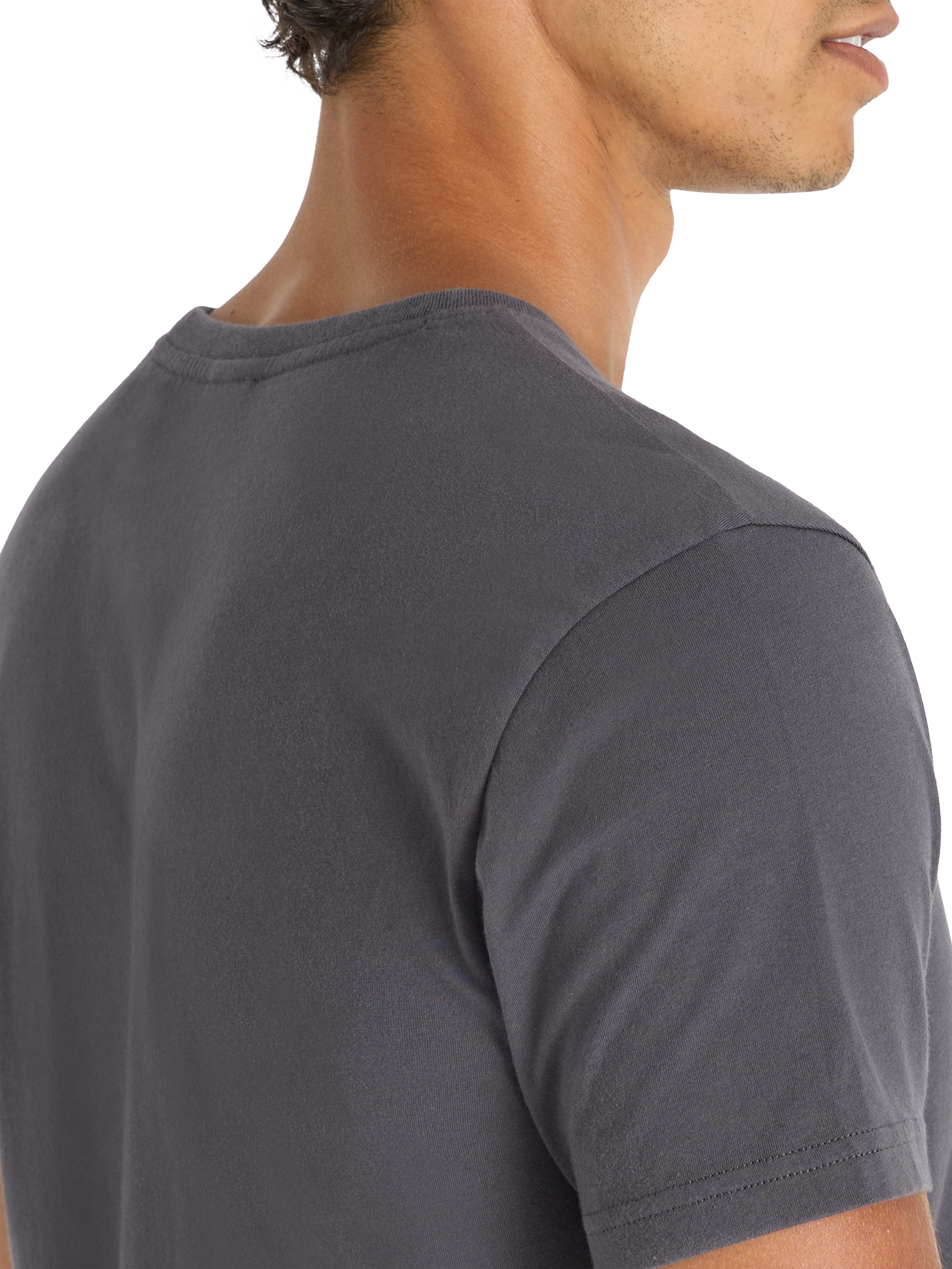 Product image 6 of 9, which shows SPOKE Original Cotton Slim Fit T-Shirt, Graphite, S Sht