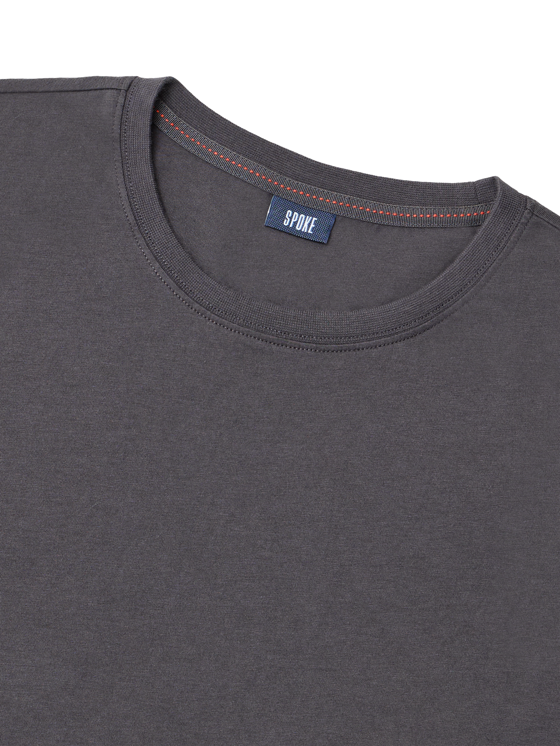 Product image 7 of 9, which shows SPOKE Original Cotton Slim Fit T-Shirt, Graphite, S Sht
