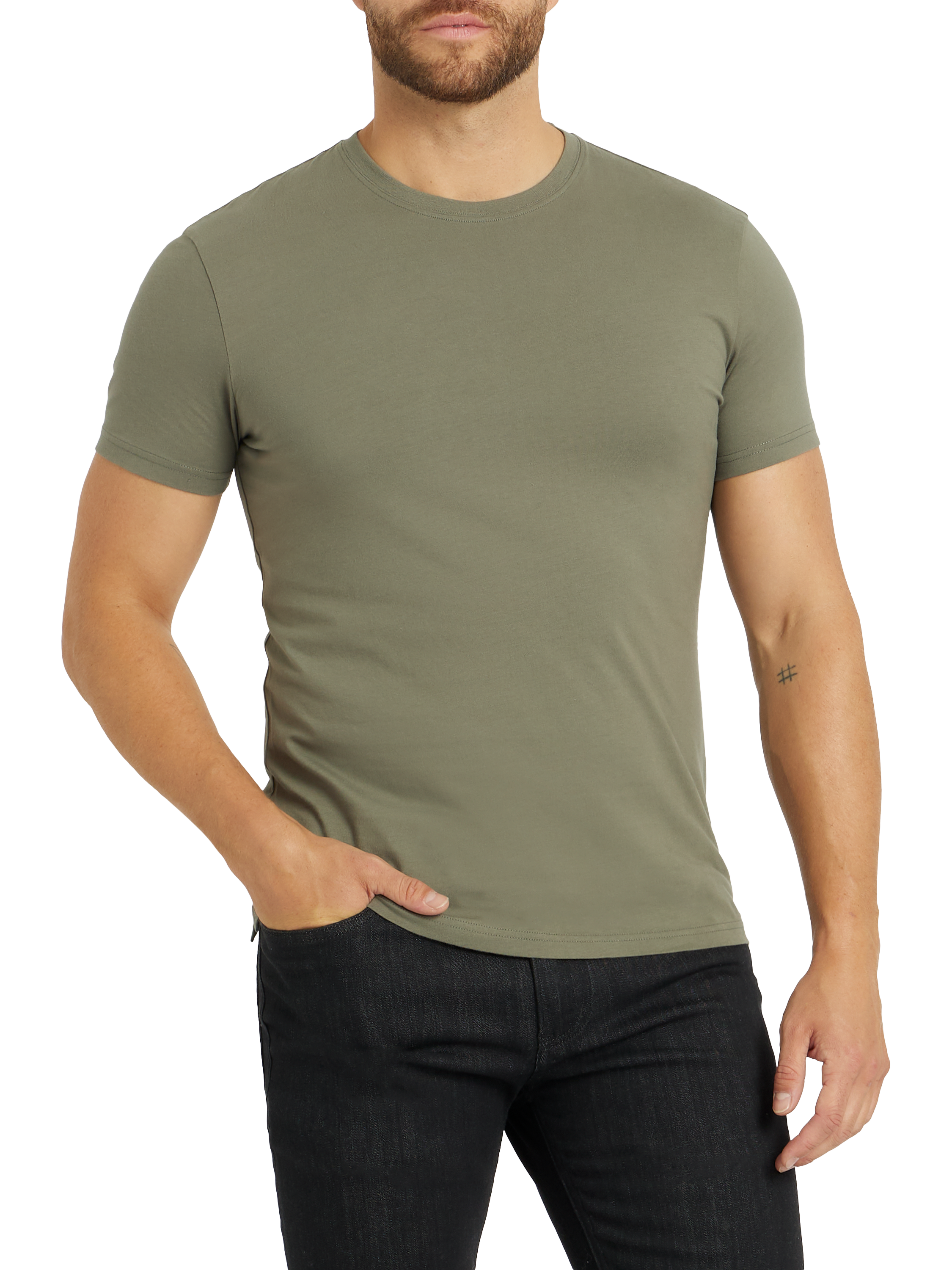 Product image 1 of 7, which shows SPOKE Original Cotton Straight Fit T-Shirt, Platoon, S Reg