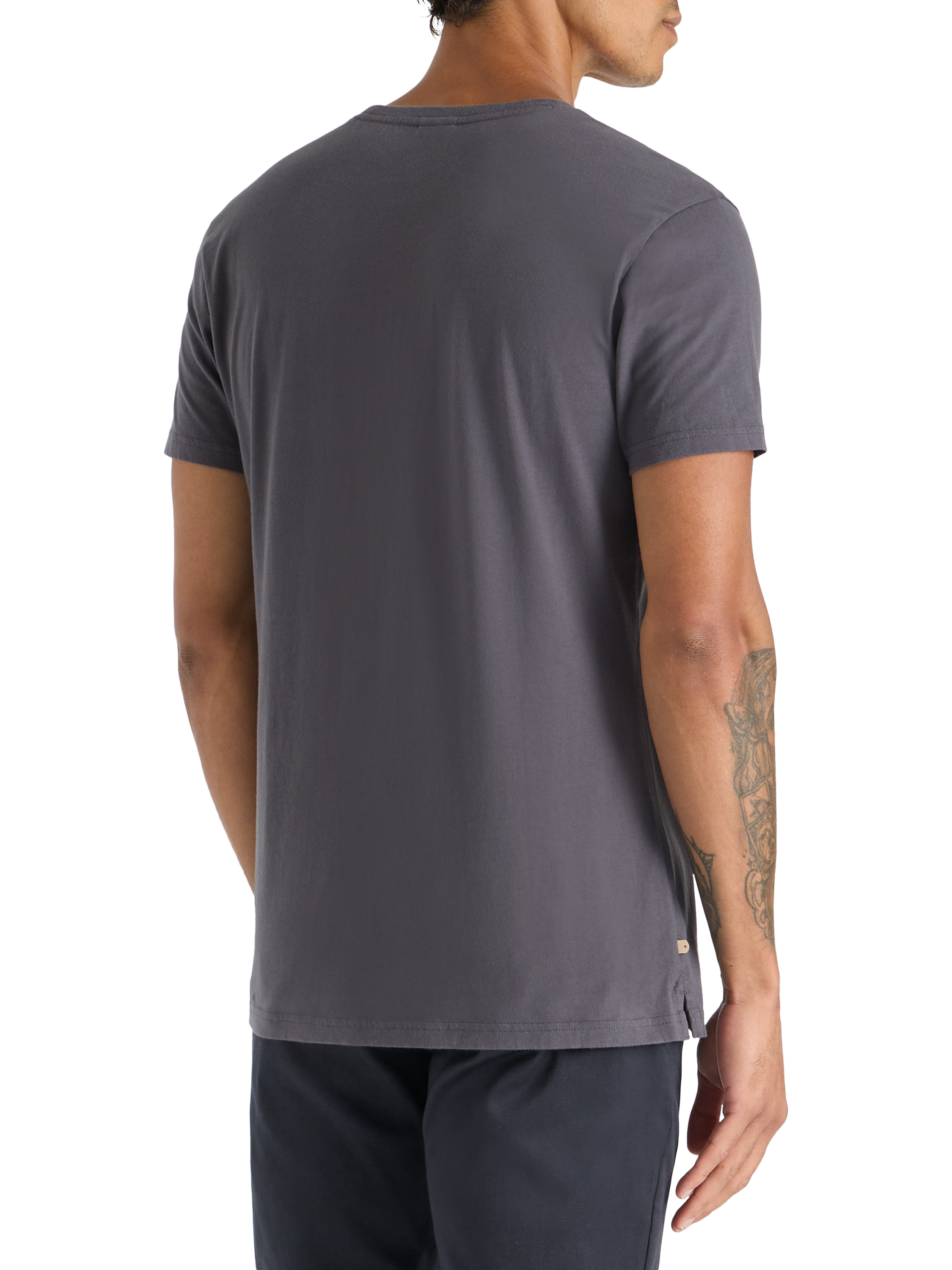 Product image 2 of 8, which shows SPOKE Original Cotton Straight Fit T-Shirt, Graphite, S Reg