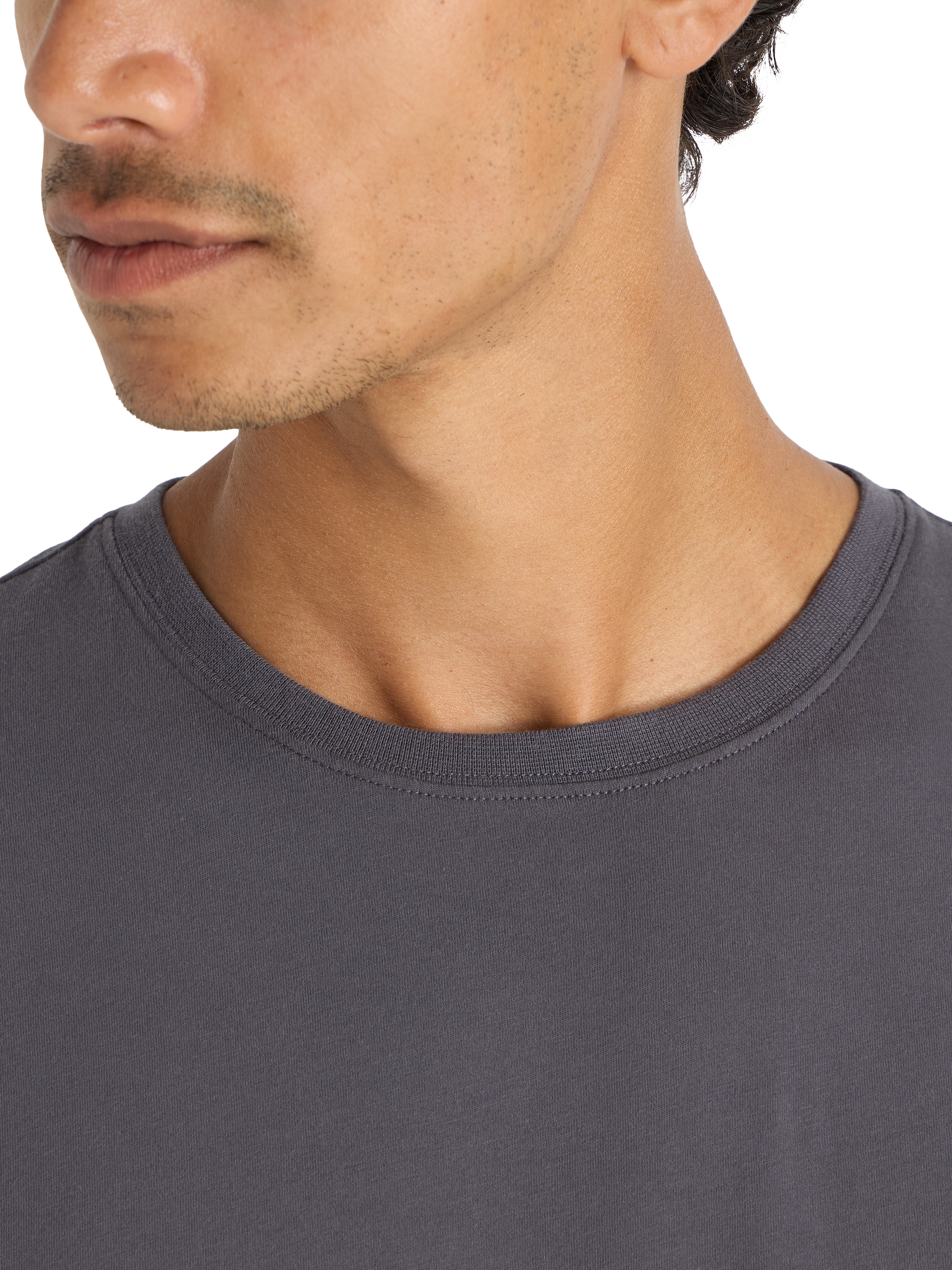 Product image 5 of 8, which shows SPOKE Original Cotton Straight Fit T-Shirt, Graphite, S Reg