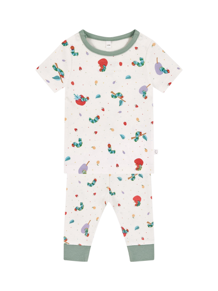 MORI Baby The Very Hungry Caterpillar Short Sleeve Pyjama Set, Vhc Print
