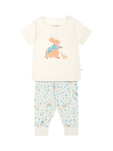 MORI Baby Short Sleeve  Pyjama Set, Peter Rabbit Print