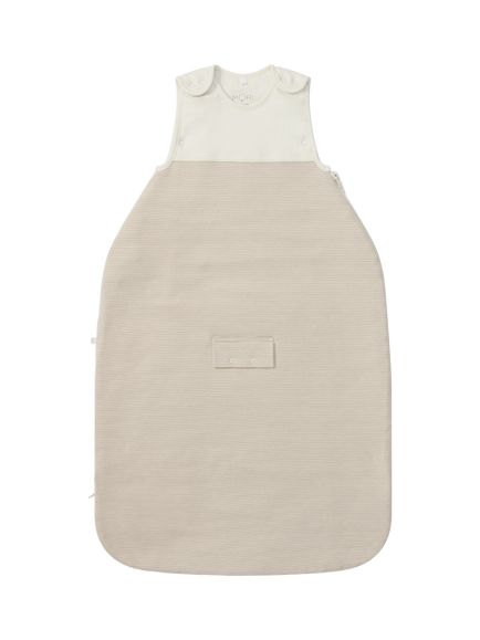 MORI Baby Sleeping Bag, 1.5 Tog, Oatmeal Stripe, Oatmeal Stripe