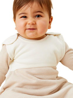 MORI Baby Sleeping Bag, 1.5 Tog, Oatmeal Stripe - view 2, Oatmeal Stripe