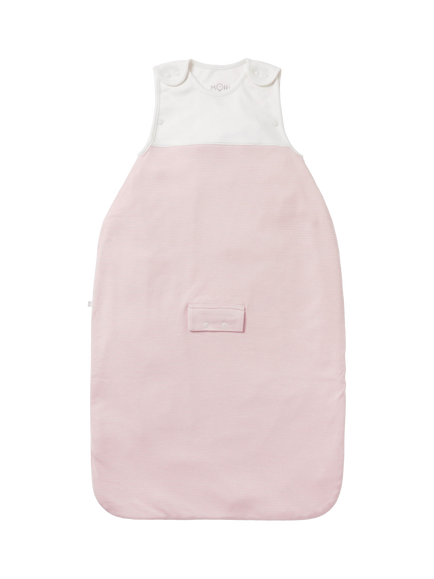 MORI Baby Sleeping Bag, 0.5 Tog, Blush Stripe, Blush Stripe