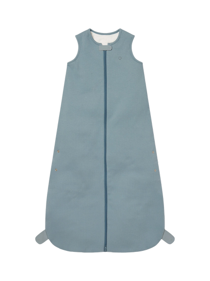 MORI Ribbed Fabric Adjustable Length Baby Sleeping Bag, 1.5 Tog, Sky, Sky