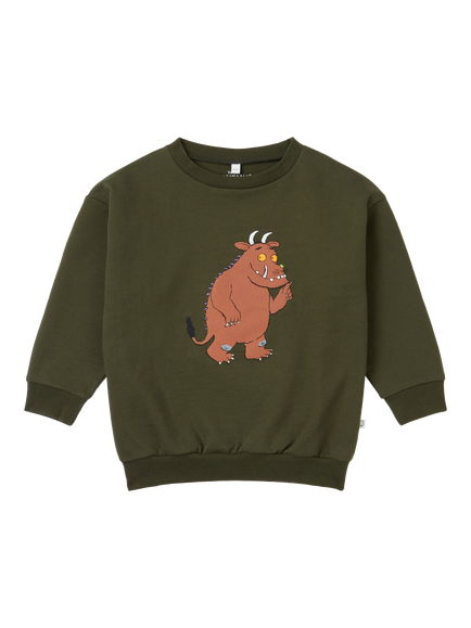MORI Kids' Gruffalo Oversized Sweatshirt, Khaki, Khaki