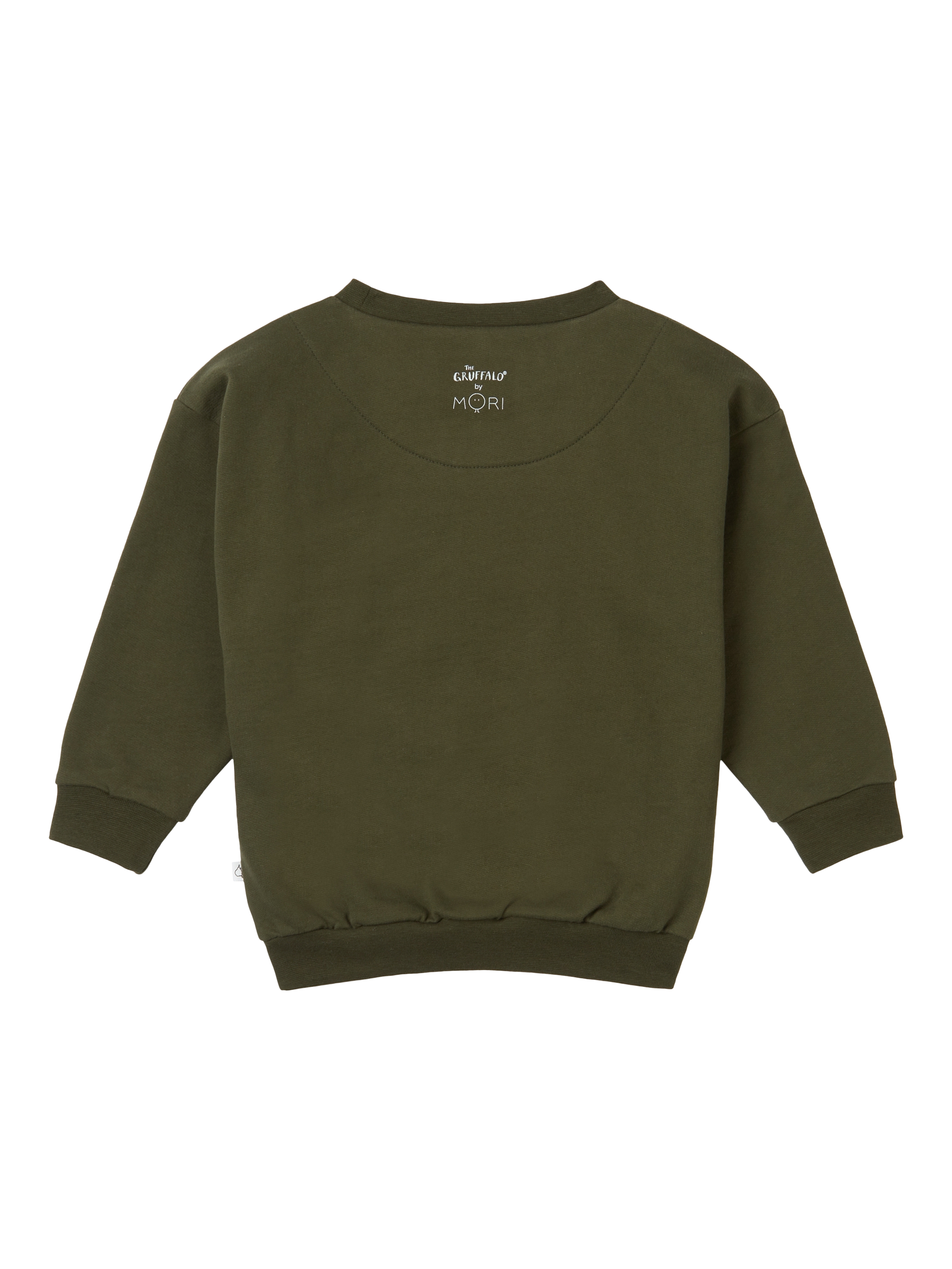 Product image 2 of 2, which shows MORI Kids' Gruffalo Oversized Sweatshirt, Khaki, 12-18 months