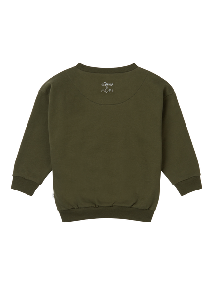MORI Kids' Gruffalo Oversized Sweatshirt, Khaki - view 2, Khaki