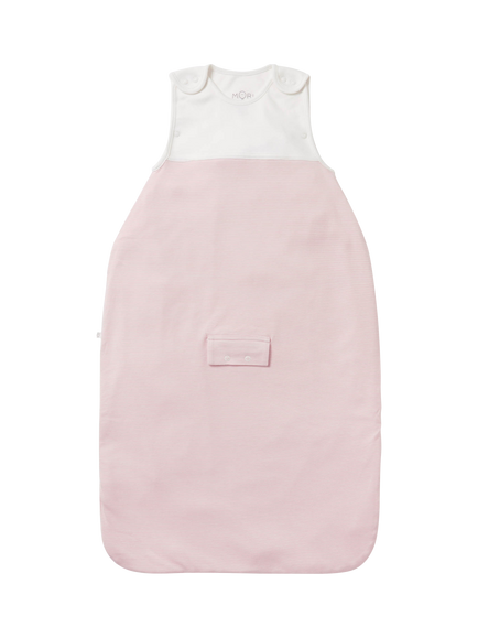 MORI Baby Sleeping Bag, 1.5 Tog, Blush Stripe, Blush Stripe