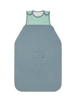 MORI Ribbed Fabric Baby Sleeping Bag, 1.5 Tog, Sky/Mint, Sky & Mint