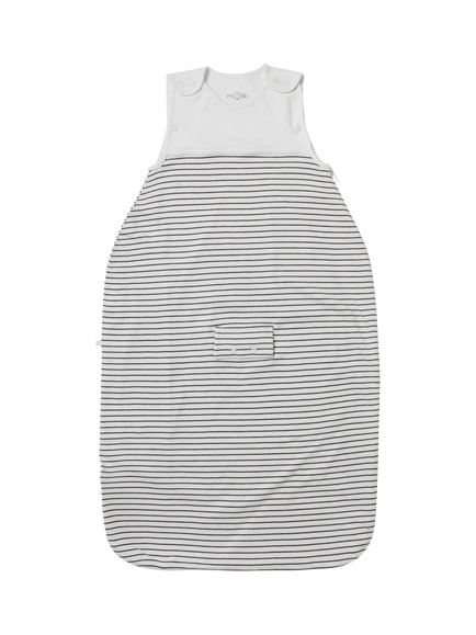 MORI Baby Sleeping Bag, 0.5 Tog, Grey Stripe, Grey Stripe