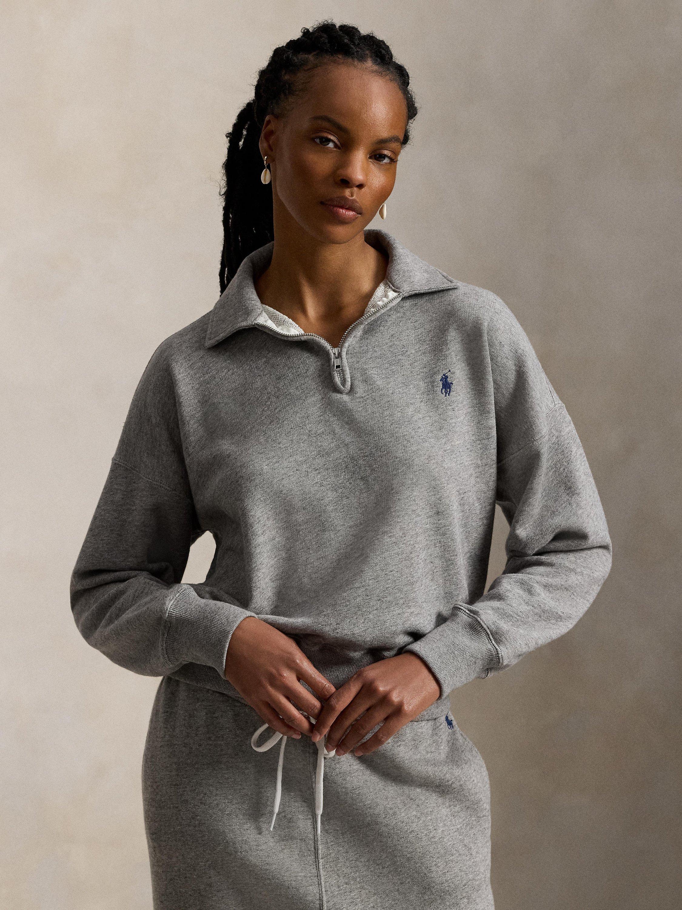Polo Ralph Lauren Logo Fleece Sweatshirt, Dark Vintage Heather
