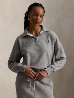 Polo Ralph Lauren Logo Fleece Sweatshirt, Dark Vintage Heather, Dark Vintage Heather