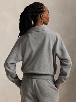 Polo Ralph Lauren Logo Fleece Sweatshirt, Dark Vintage Heather - view 2, Dark Vintage Heather