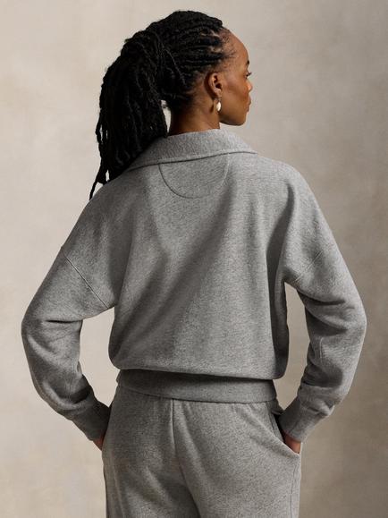 Polo Ralph Lauren Logo Fleece Sweatshirt, Dark Vintage Heather - view 2, Dark Vintage Heather