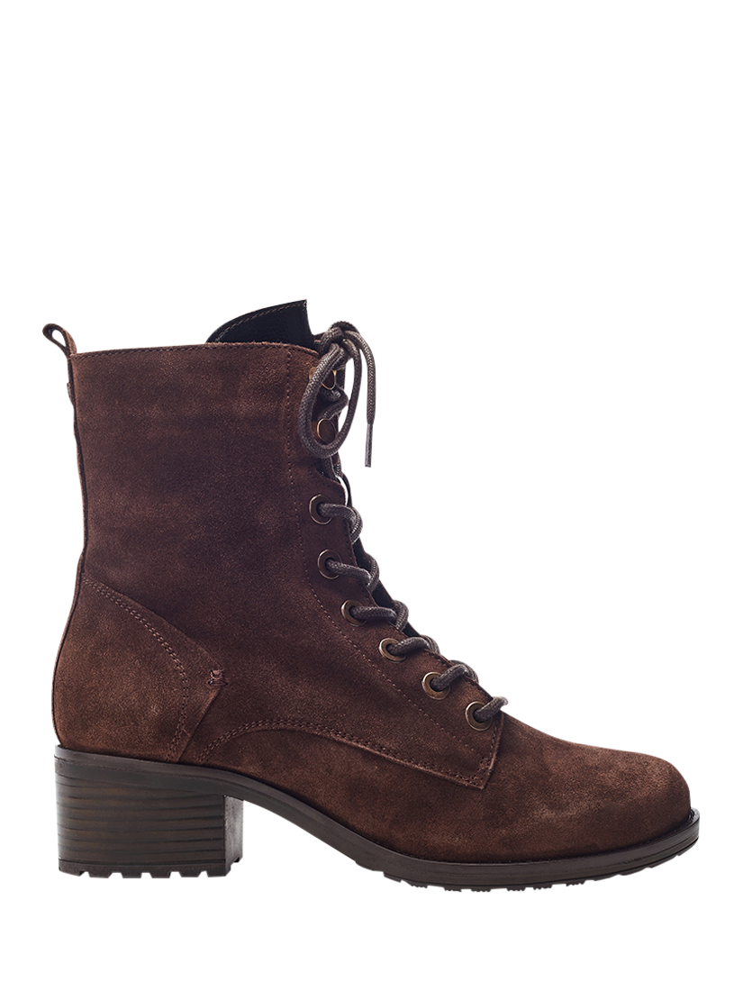 Product image 1 of 4, which shows Moda in Pelle Bezzy Suede Ankle Boots, Dark Brown, 3