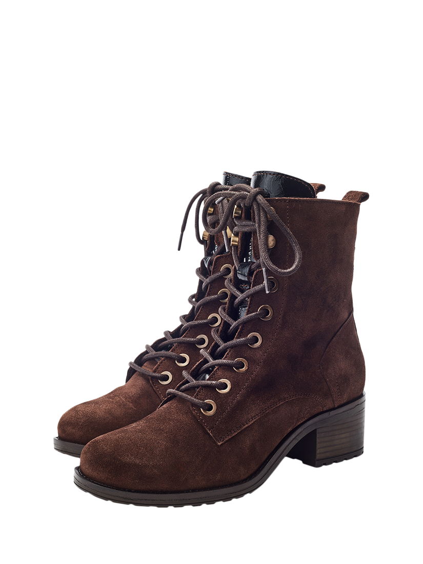 Product image 2 of 4, which shows Moda in Pelle Bezzy Suede Ankle Boots, Dark Brown, 3