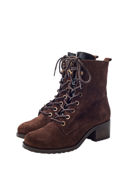 Moda in Pelle Bezzy Suede Ankle Boots, Dark Brown - view 2, Dark Brown