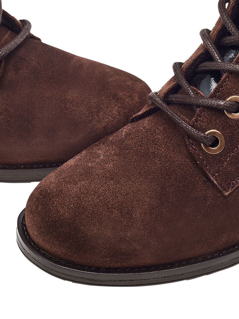 Product image 3 of 4, which shows Moda in Pelle Bezzy Suede Ankle Boots, Dark Brown, 3