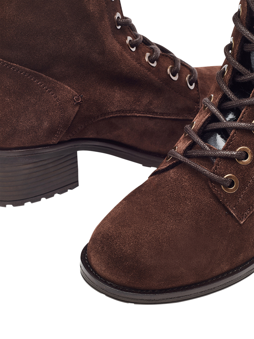 Product image 4 of 4, which shows Moda in Pelle Bezzy Suede Ankle Boots, Dark Brown, 3