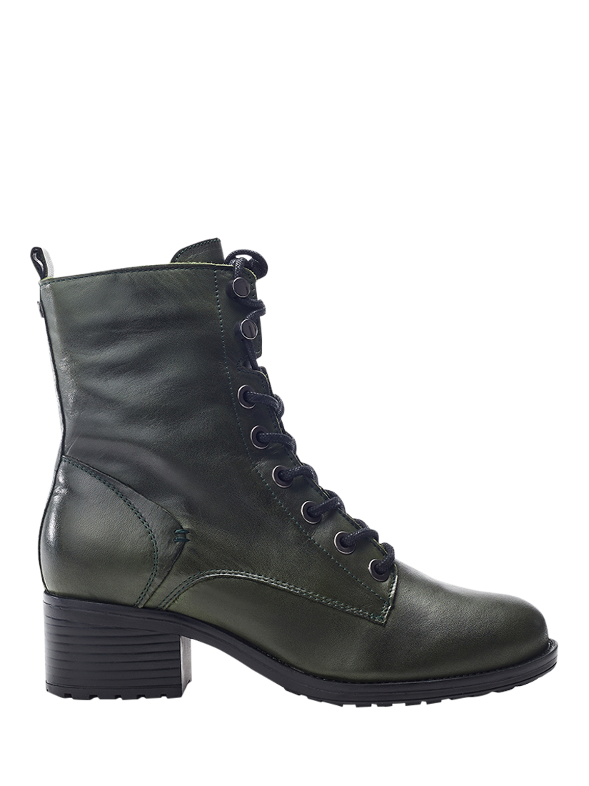 Moda in Pelle Bezzy Leather Ankle Boots, Dark Green