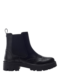 Moda in Pelle Ordenia Leather Chelsea Boots, Black, Black