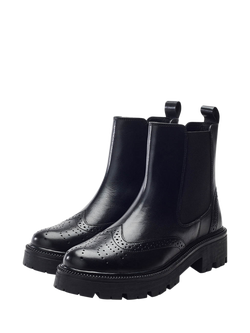 Moda in Pelle Ordenia Leather Chelsea Boots, Black - view 2, Black