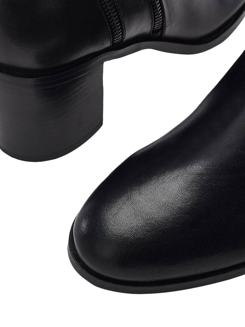 Product image 3 of 4, which shows Moda in Pelle Peytona Leather Ankle Boots, Black, 3