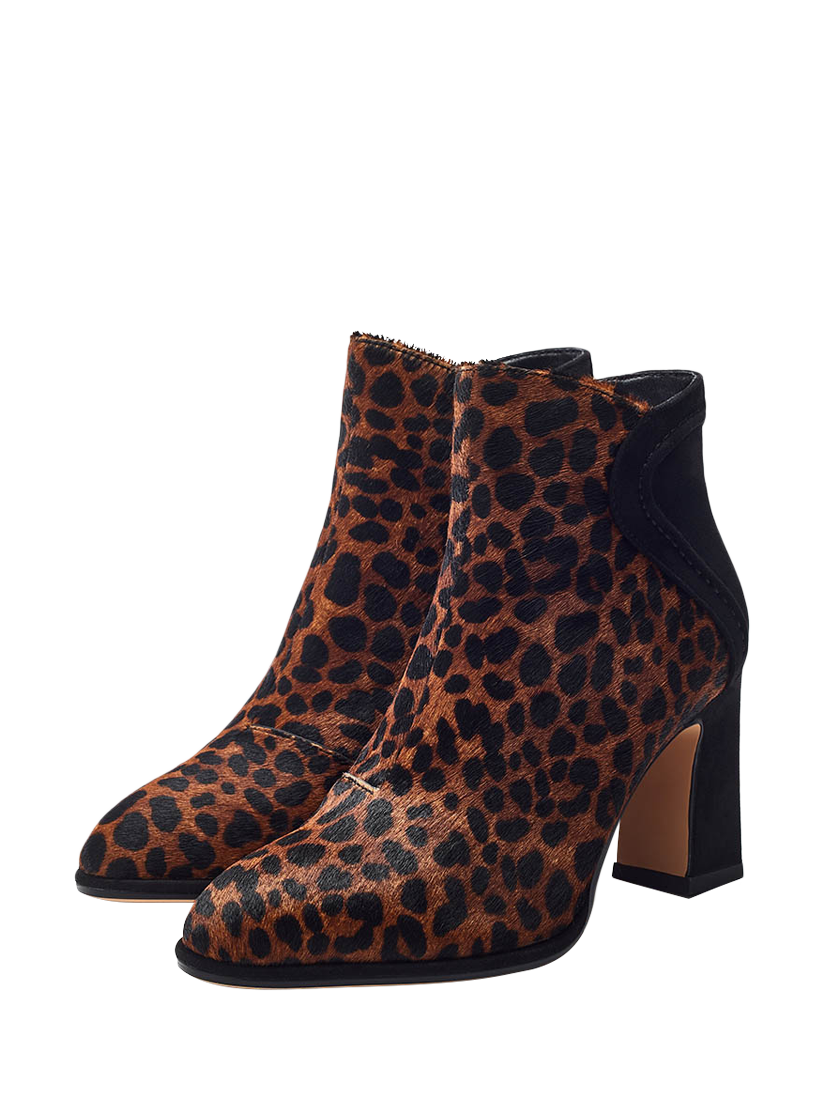 Product image 2 of 4, which shows Moda in Pelle Piarra Leopard Print Ankle Boots, Leopard, 3
