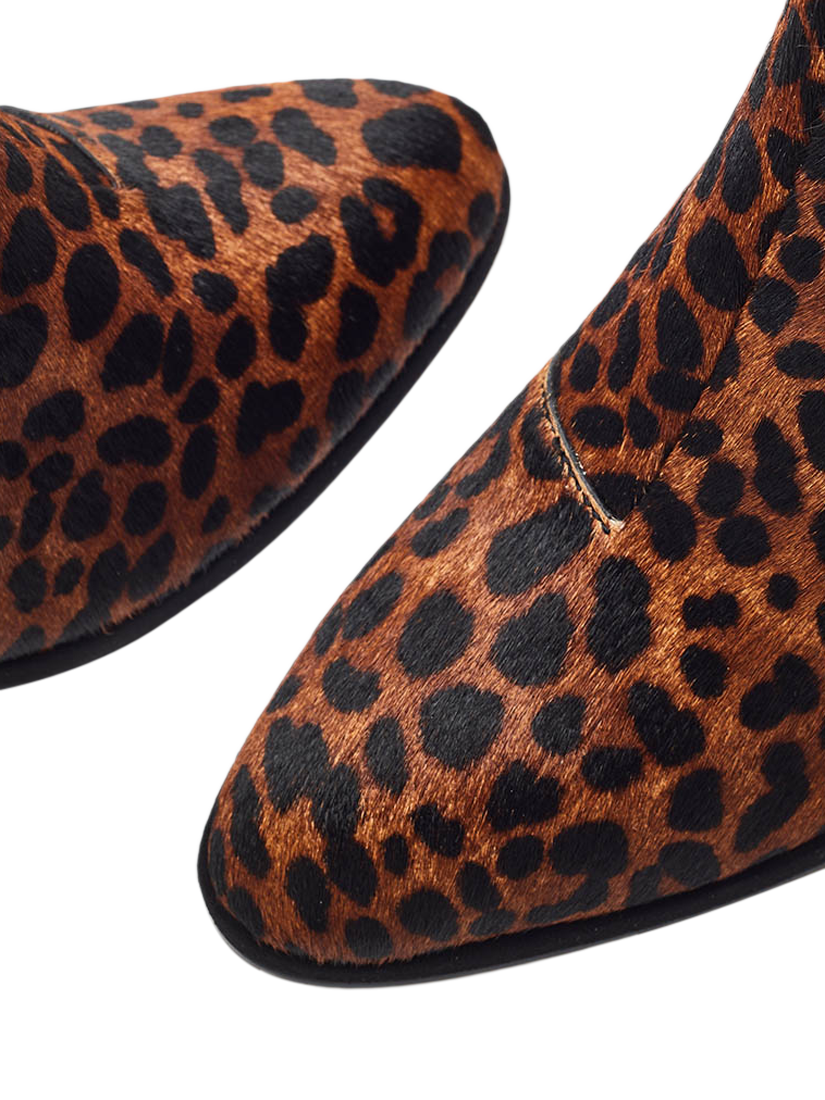 Product image 3 of 4, which shows Moda in Pelle Piarra Leopard Print Ankle Boots, Leopard, 3