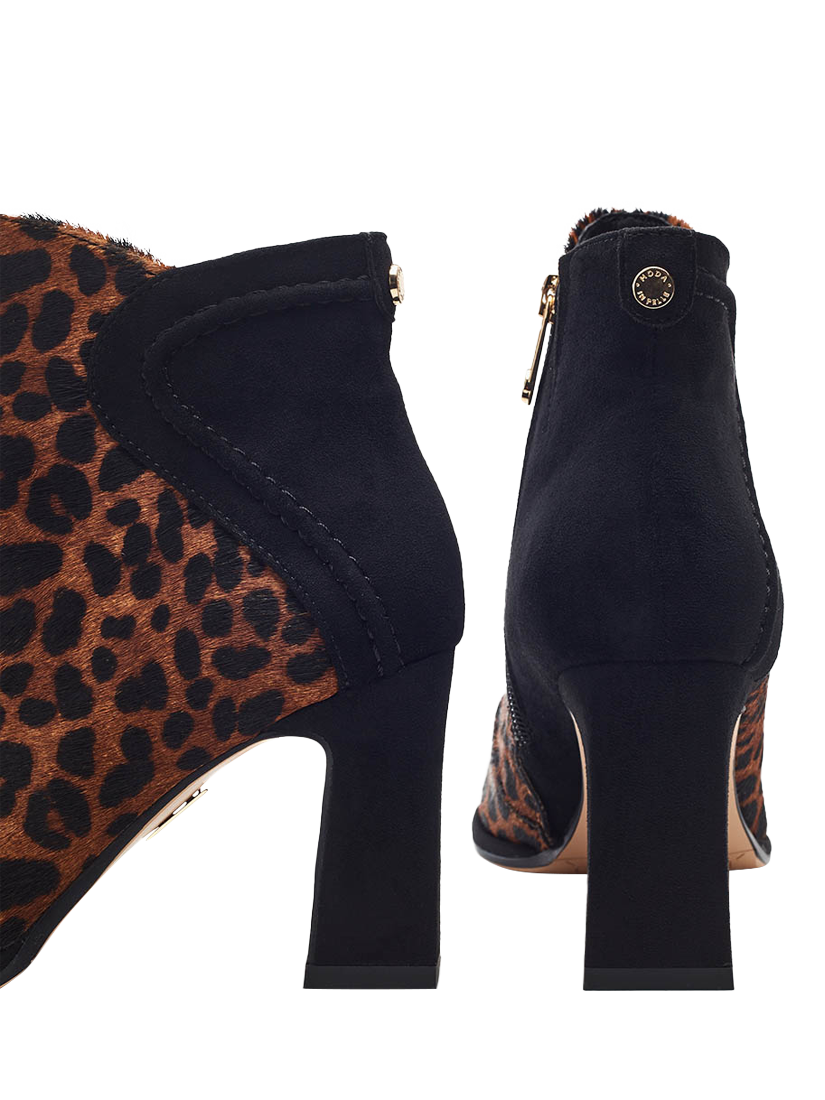 Product image 4 of 4, which shows Moda in Pelle Piarra Leopard Print Ankle Boots, Leopard, 3