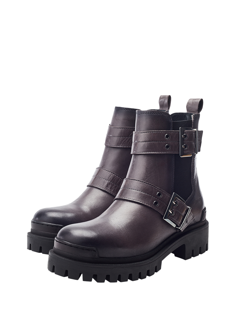 Product image 2 of 4, which shows Moda in Pelle Shoon Ilroy Leather Ankle Boots, Grey, 3
