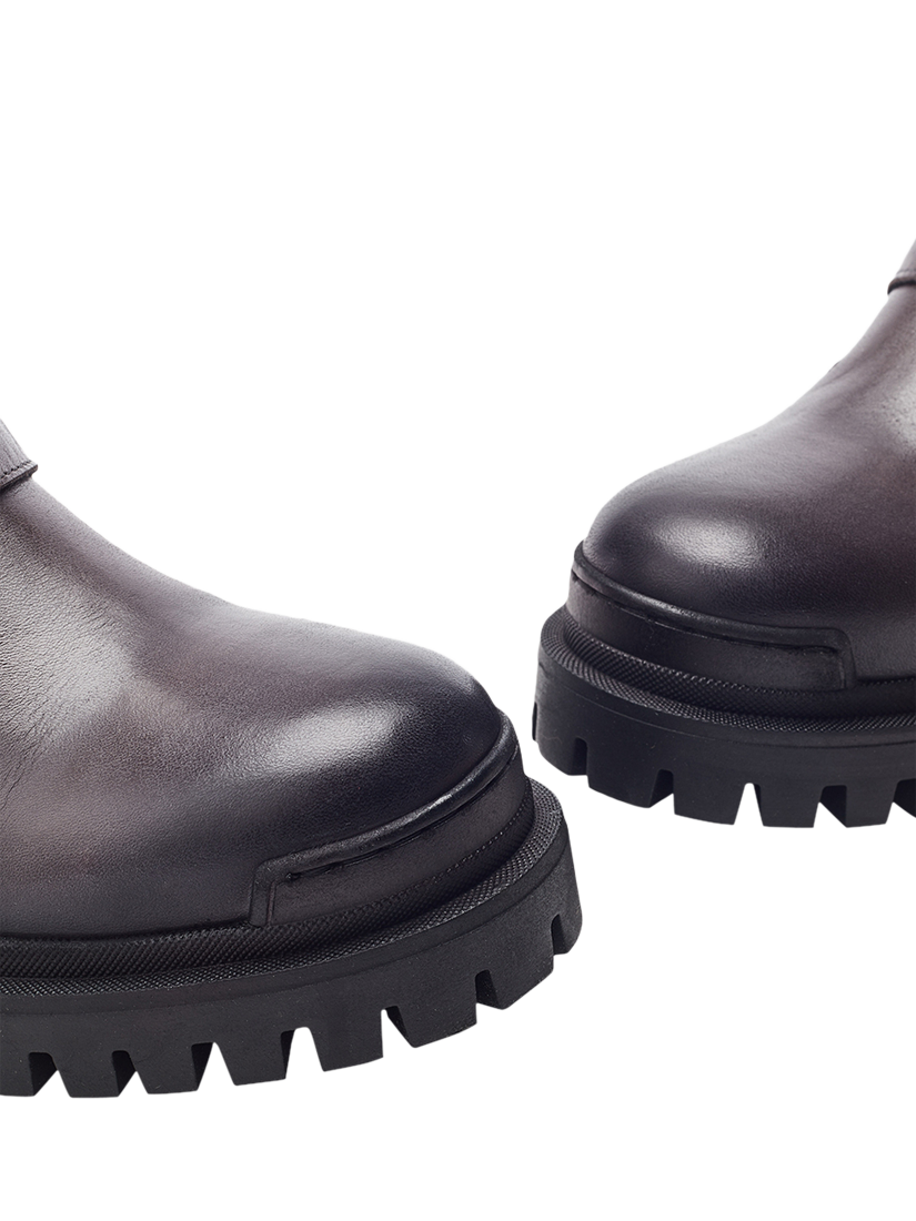 Product image 4 of 4, which shows Moda in Pelle Shoon Ilroy Leather Ankle Boots, Grey, 3