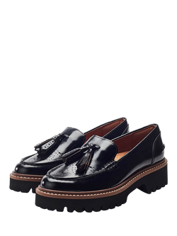 Moda in Pelle Emi Leather Loafers - view 2, Black